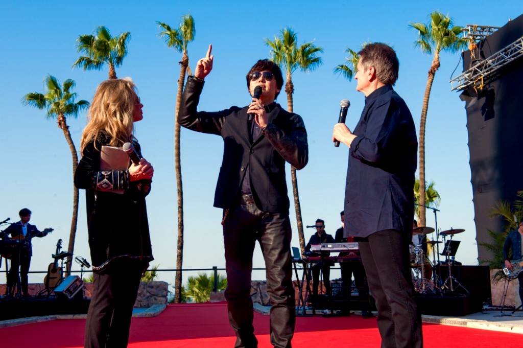 Laurie and Matthew Crouch with Pastor Joseph Prince at the Sea of Galilee.