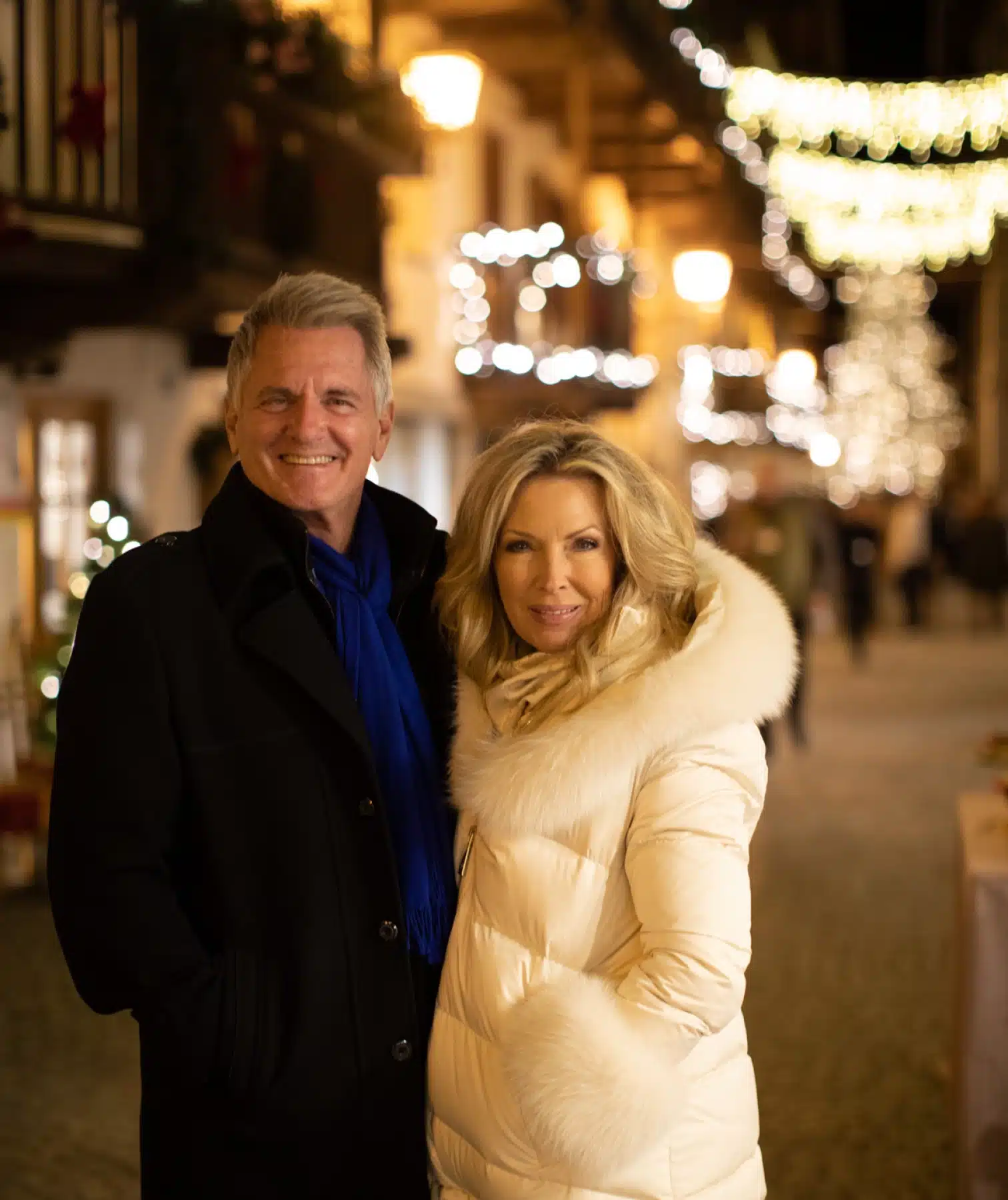 Matt and Laurie Crouch in winter coats.